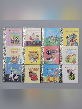 Vintage Little Little Golden Books Lot of 12 Miniature Books Numbers 1-4 6-12